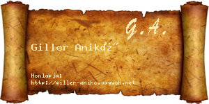 Giller Anikó névjegykártya